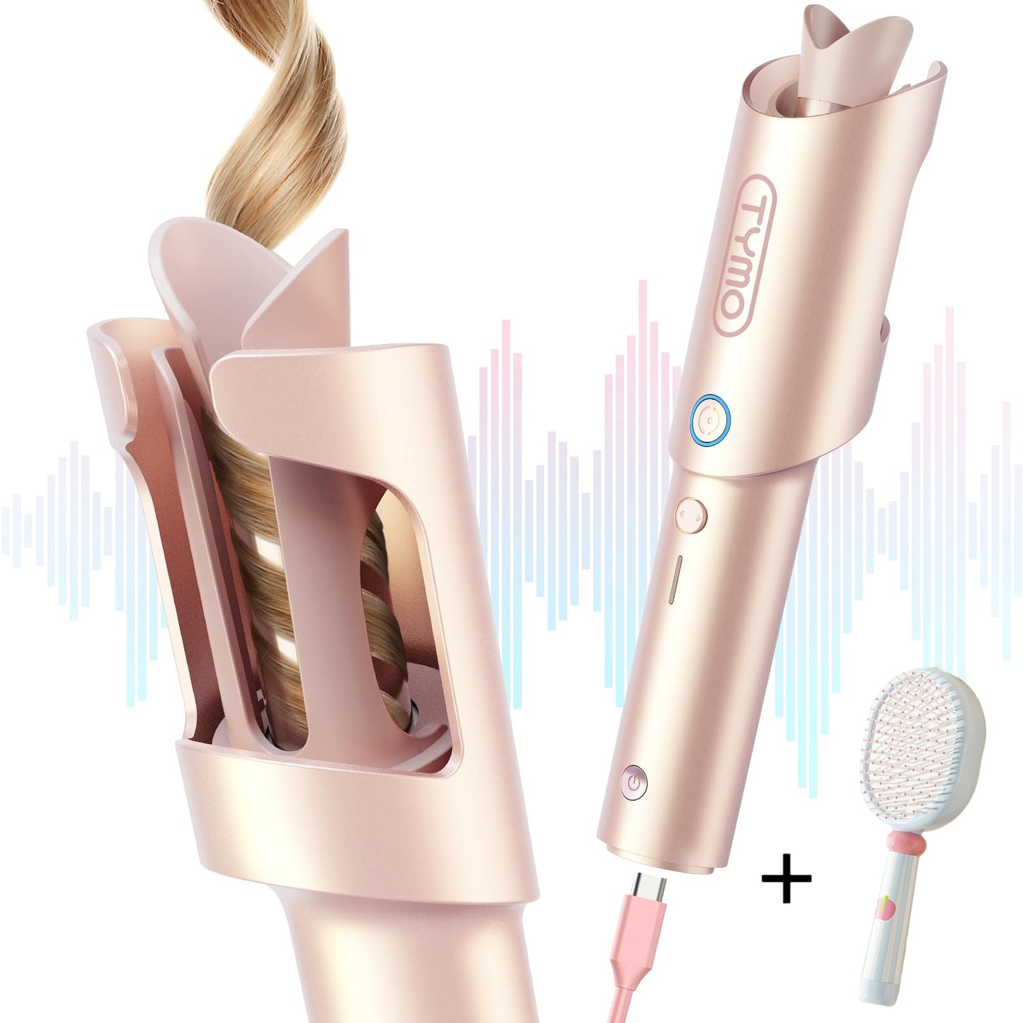Portable curling iron , Free air cushion comb