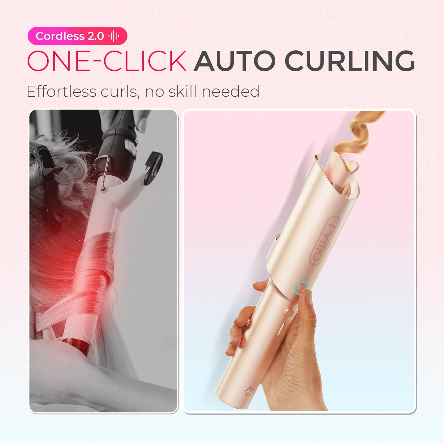 Portable curling iron , Free air cushion comb