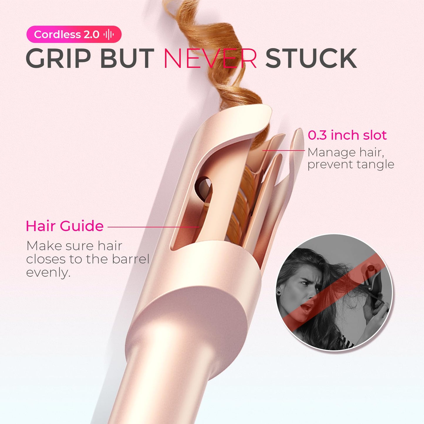 Portable curling iron , Free air cushion comb