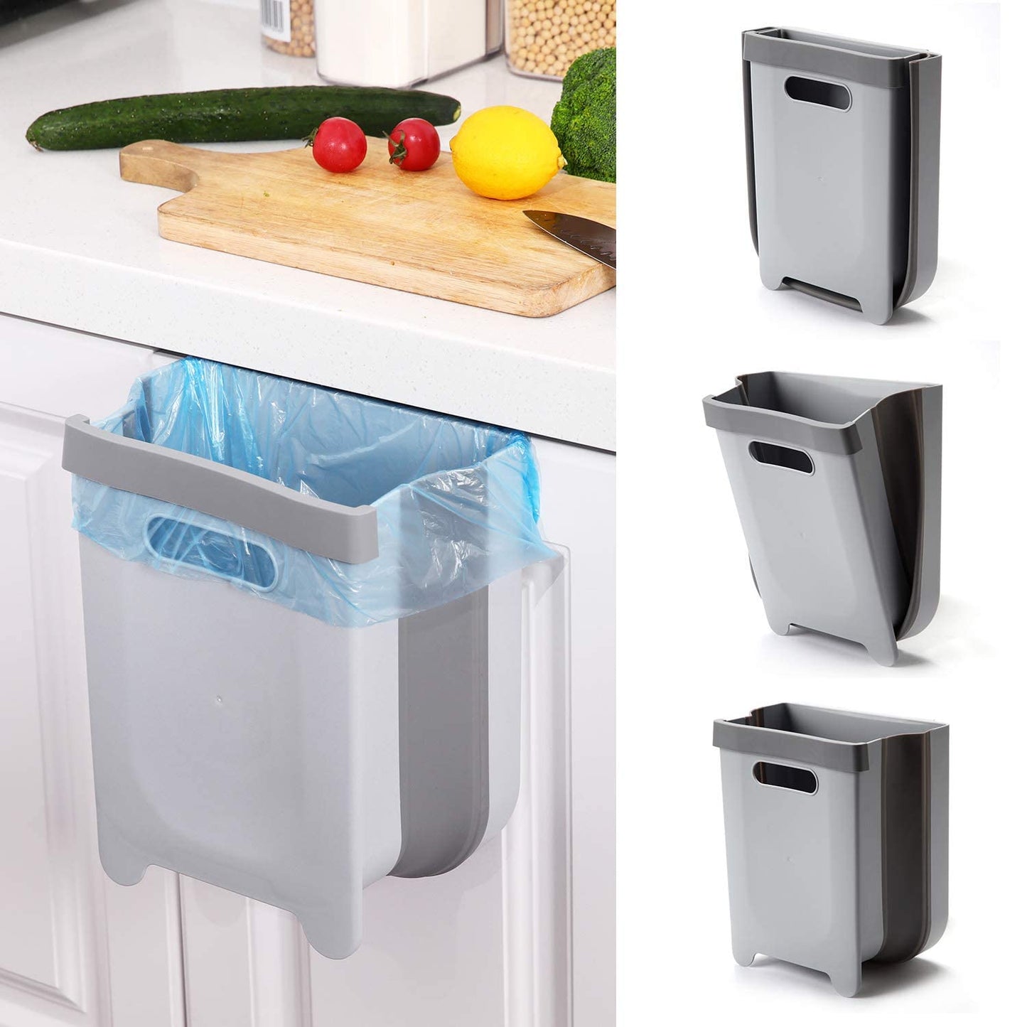 Wall-mounted trash can