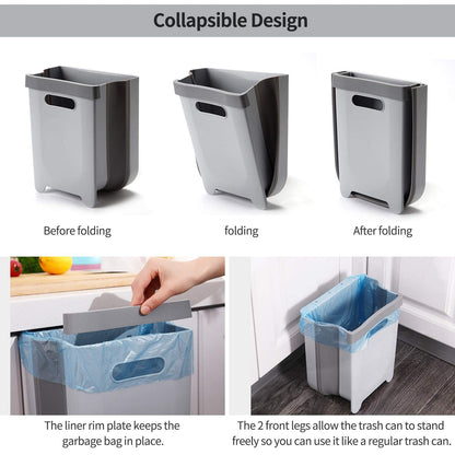Wall-mounted trash can