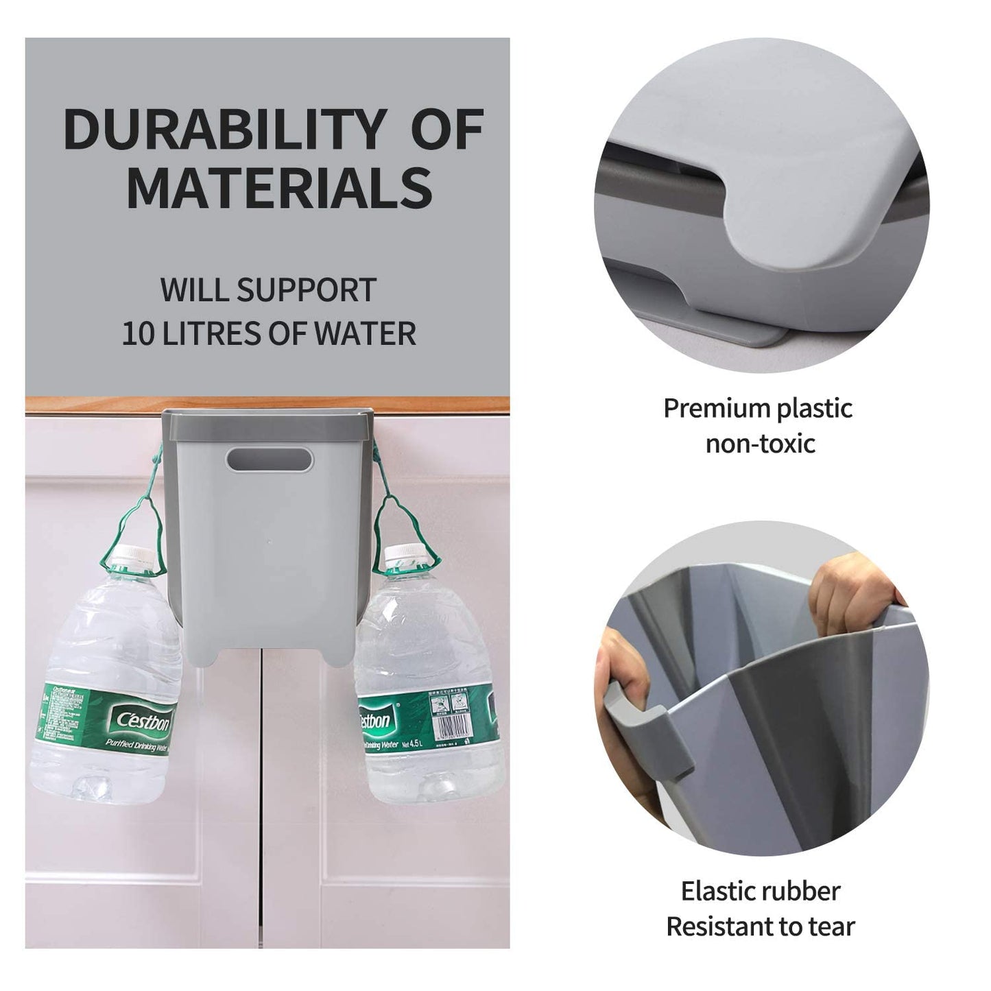Wall-mounted trash can