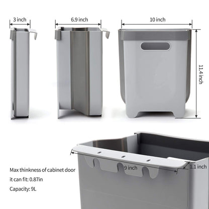 Wall-mounted trash can